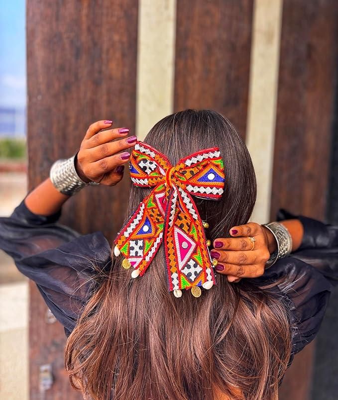 Navratri Bow hair Accessories (Pack of 2)