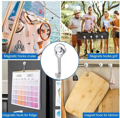 360� Rotation Heavy Duty Magnetic Hooks (Pack of 2)
